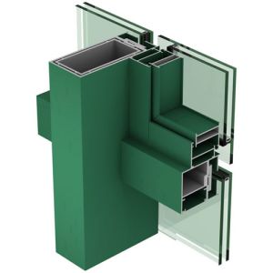 Frameless Aluminium Curtain Wall Profile Easy To Install And Maintain