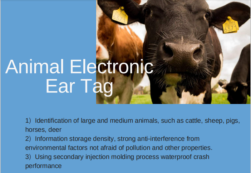 H3 Chip Male 25mm UHF 960mhz TPU Electronic Ear Tags
