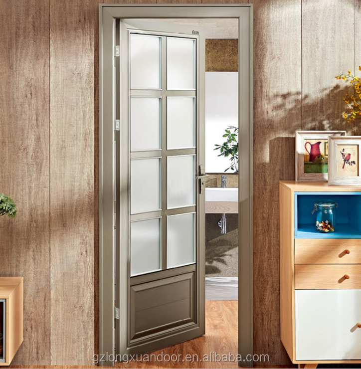 Interior Single Pane Aluminium Frame Glass Doors 2000mm Soundproof