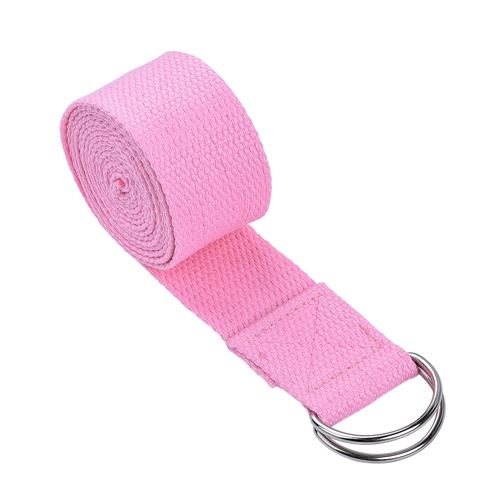 Yoga Exercise Adjustable Stretch Band Training Belt Leg Fitness Exercise Anti Slip Pilates Strap with D Buckle