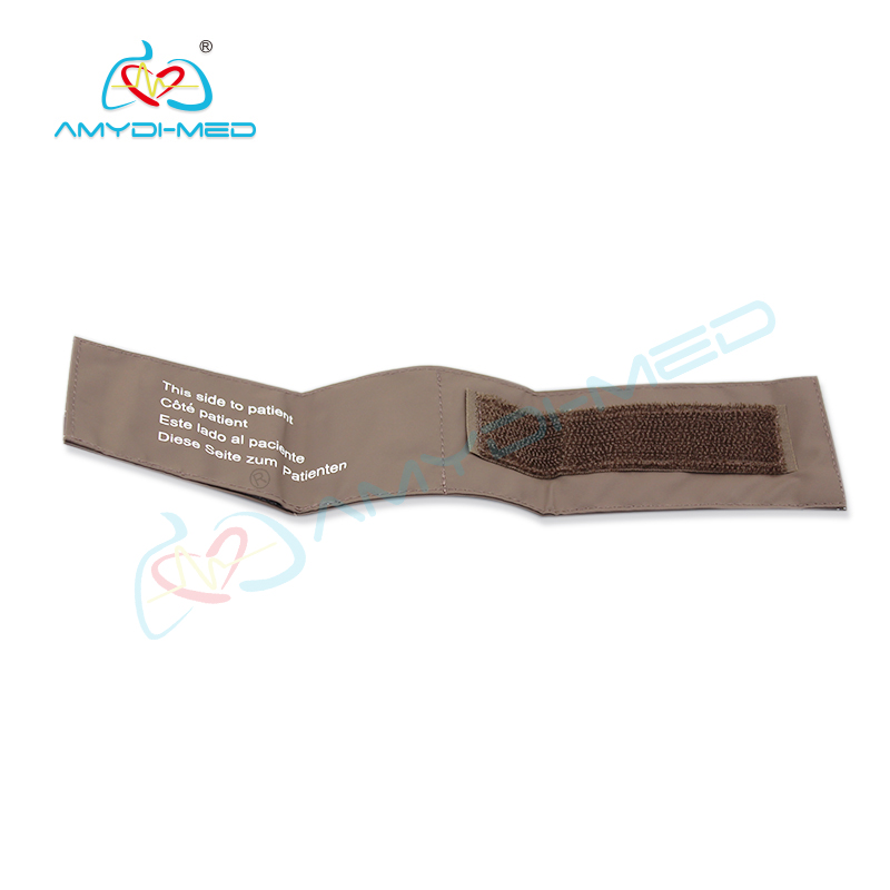 Class I Surgical Supplies Reusable Adult Nibp Cuff PU Brown Bladder PU 11cm Neonatal Nibp Cuff