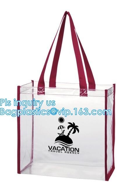 Bulk handle pvc cosmetic bags pvc mini cosmetic bag clear pvc bag, pvc tube handle bag with button closure, PVC Handle B
