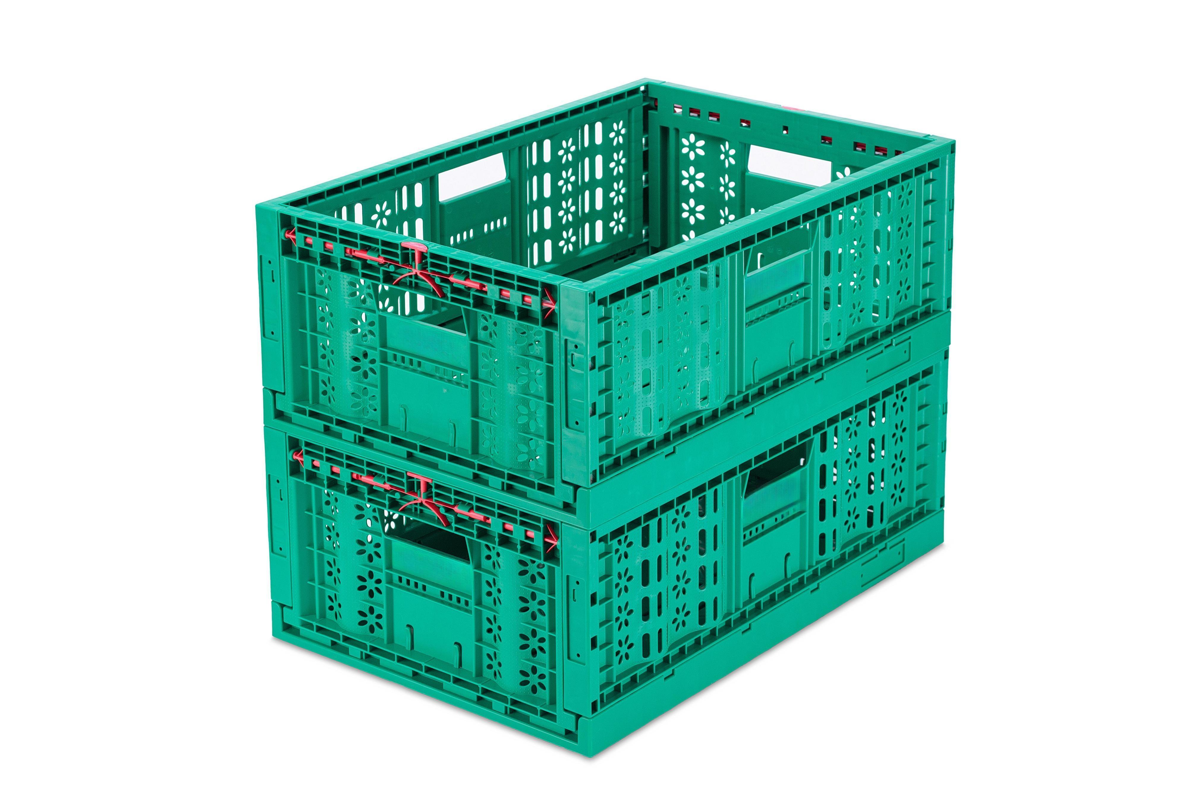 Collapsible Vegetable Storage Plastic Basket in Customized Color and Stackable Design