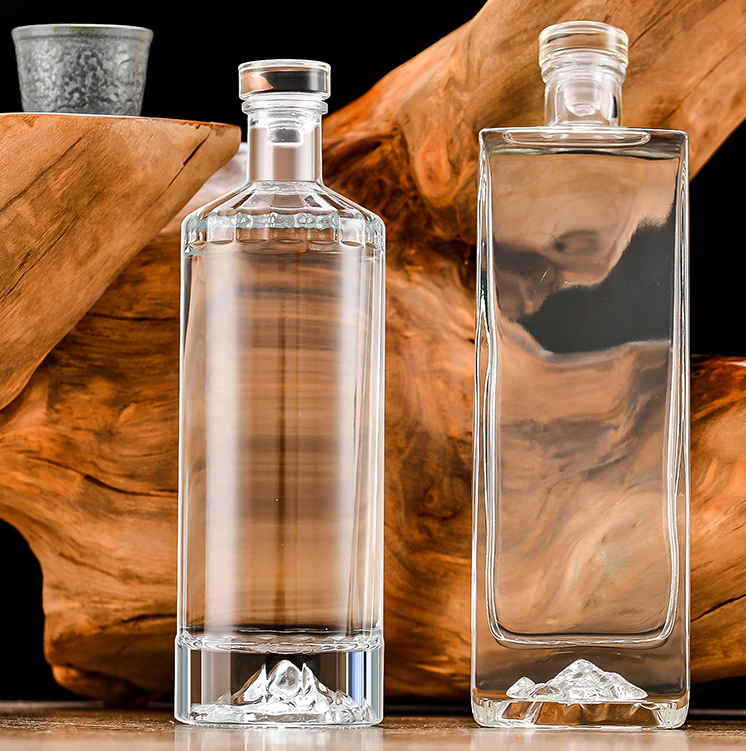 Custom 700ml Crystal Xo Wine Bottle Glass Bottles Brandy Whisky Glass Bottle With Cork