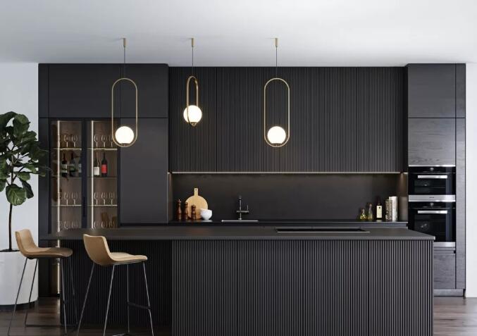 Waterproof Fireproof Advantage YALIG Straight Line Silver 2 Pac Kitchen Project with Small Island