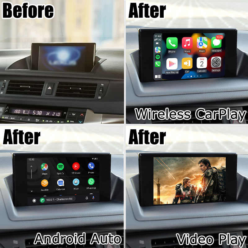 Lexus CT200h CT wireless carplay android auto interface screen mirroring projection