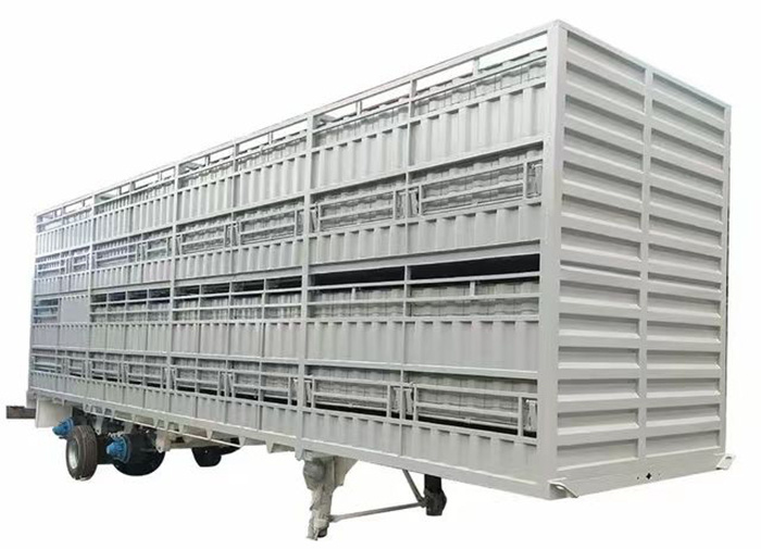Triangle / Double Star / Double Money 3 Axle Fence Truck Trailers for Livestock Transport