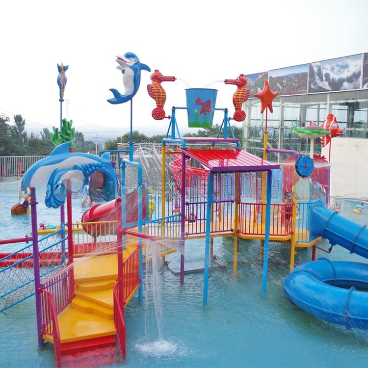 Water Park Play Equipment with Straight Slide
