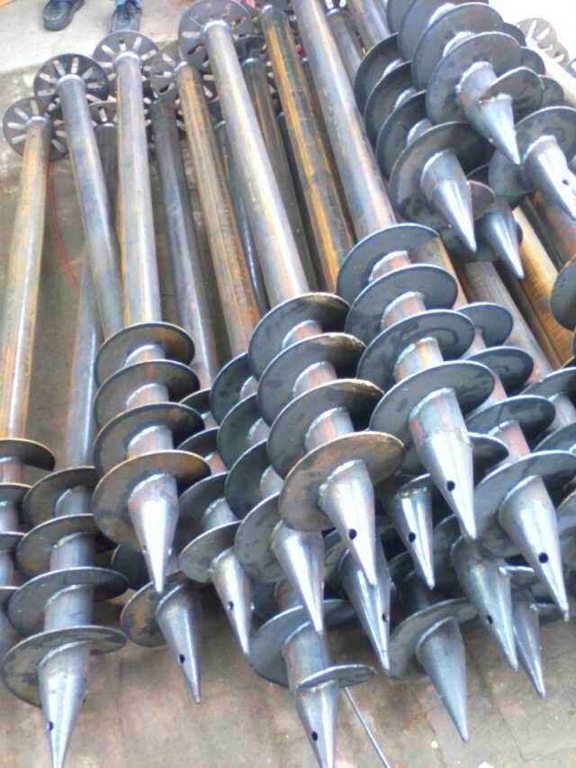 Greenhouse 76MM Q235 Galvanized Steel Ground Screw Piles