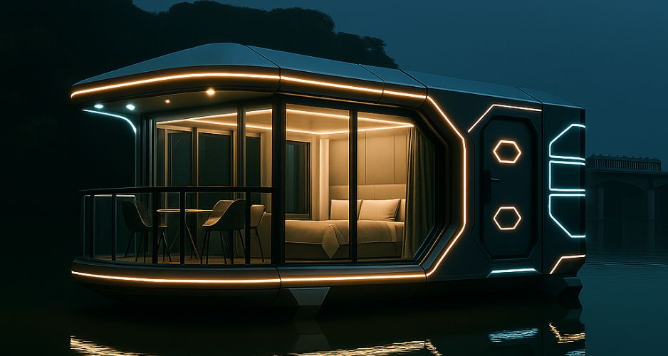 Luxury Bedroom Living Room Modern Prefab Smart Tiny Space Capsule Mobile Modular Container Capsule House Hotel