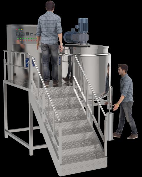 Homogenizer Mixer 500L 1000L Emulsifier Homogenizer Machine Liquid Soap Making
