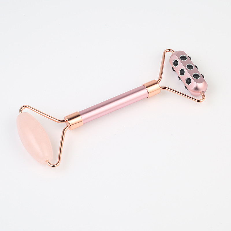 Pink Length 150mm Rose Quartz Jade Roller Natural Quartz Guasha Stone