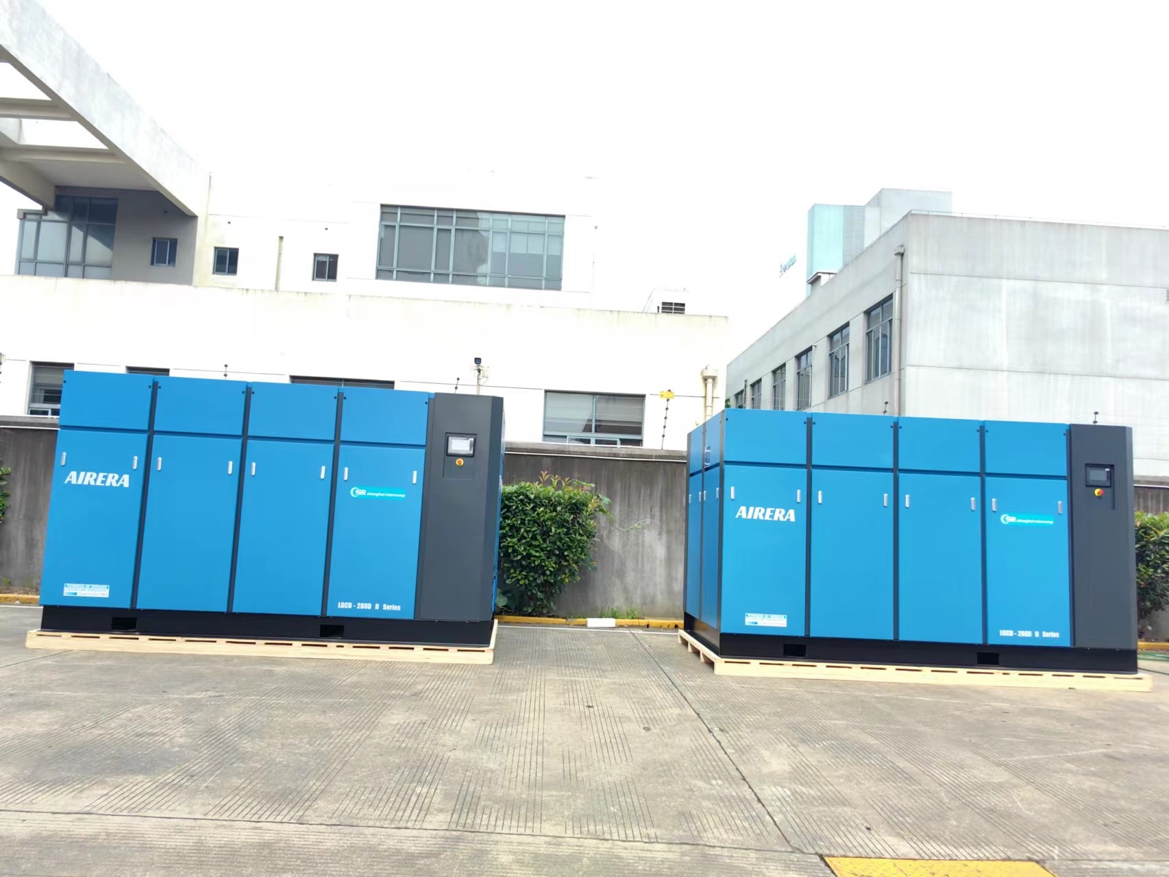 Power 7.5 KW To 355 KW Rotary Screw Air Compressor PLC Control System Air Cooled Cooling Method