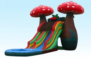  Amazing Special 23Ft Mushroom Inflatable Water Slides With Small Pool For Party Manufactures