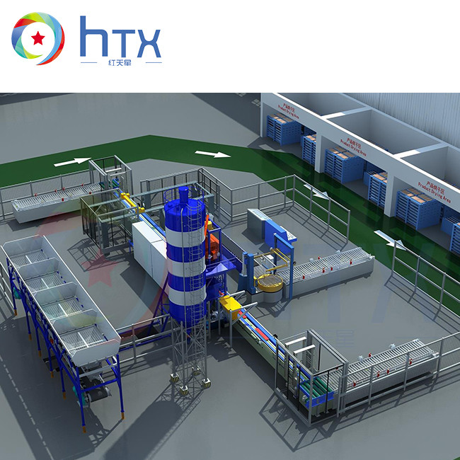 Automatic Wet Cast Machinery Rock Face / Plastic Paver Stone Production Line