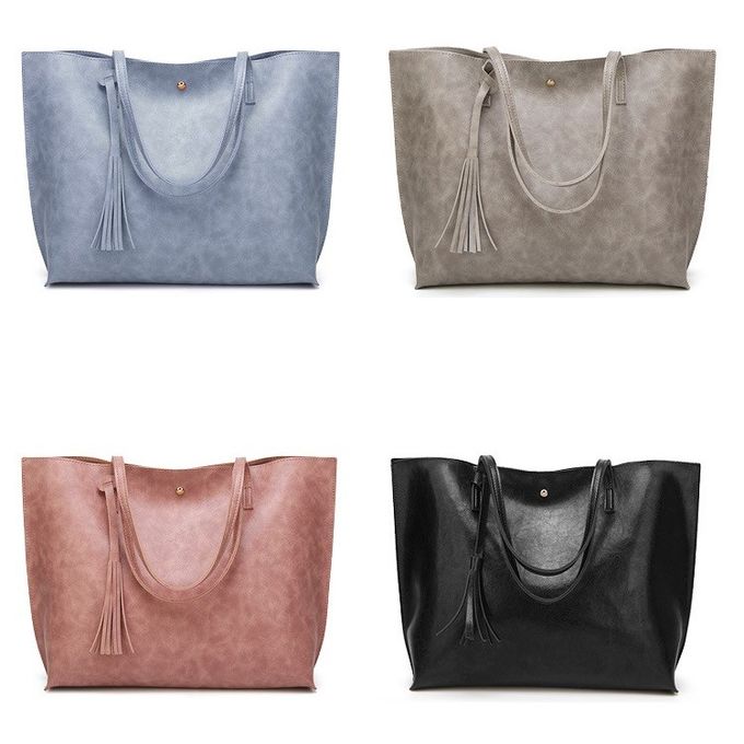 36x33x11 Cm Women Brown PU All Leather Tote Bag