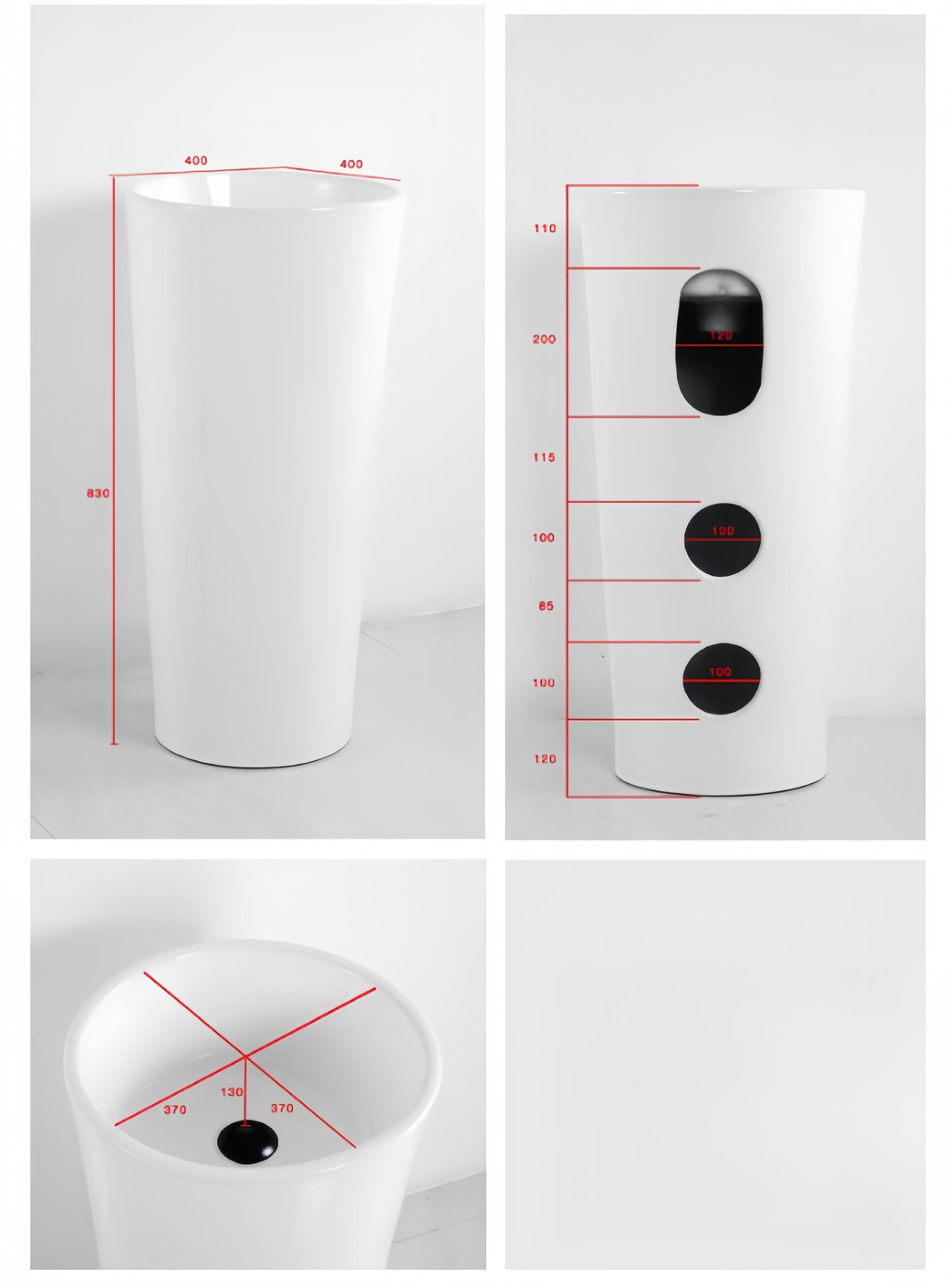 Floor Mounted Installation European Style Ceramic Hand Wash Basin with Sanitary Wares