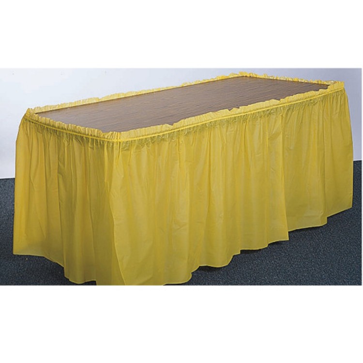 Plastic Table Skirting Single Pleats Type For Bridal / Baby Shower