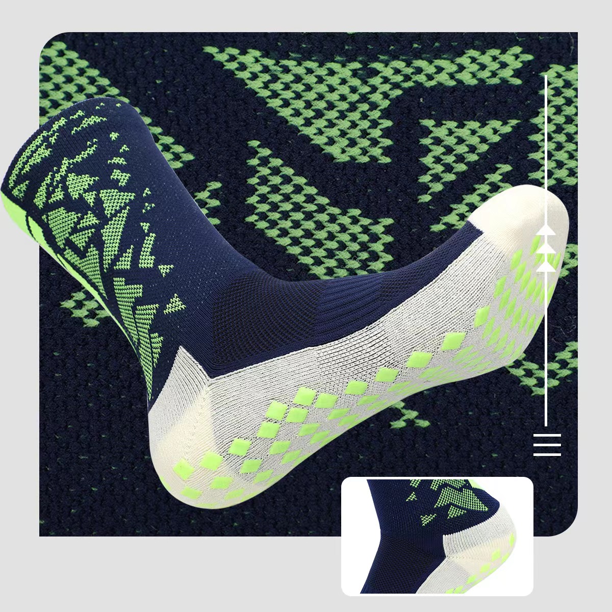 Casual Solid Color Soccer Socks for Men Custom Logo Compression Anti-Slip Sports Socks