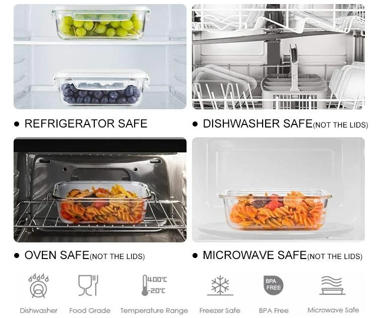 Glass Fruit Bowls Lunch Box For Food Storage Best Kitchen Set Containers