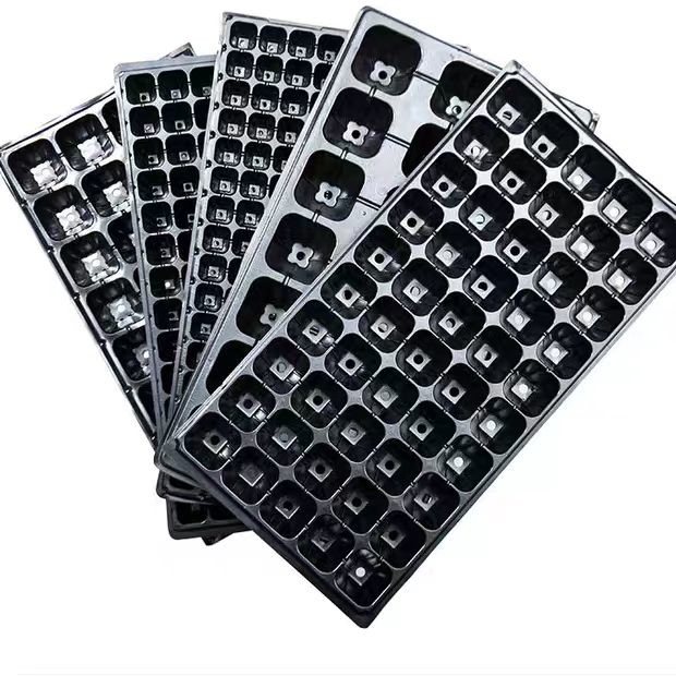 77 Cells Nursery Seedling Tray 1.5mm Thickness 150g Seed Starter Trays Plastic