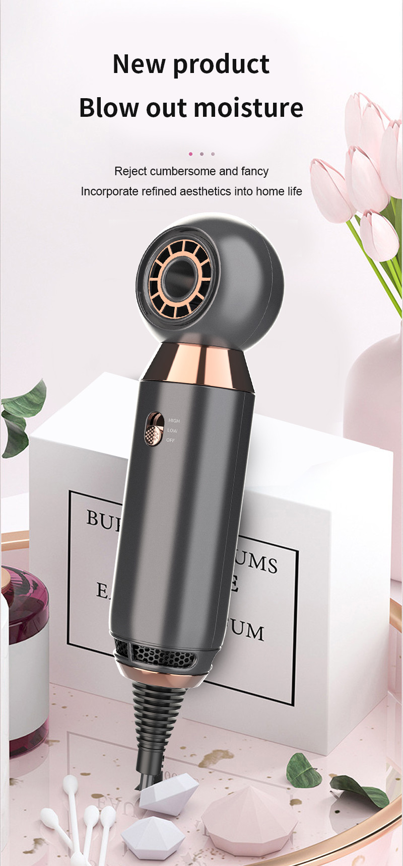 370g Mini 220V Portable Salon Hair Dryer For Home Use