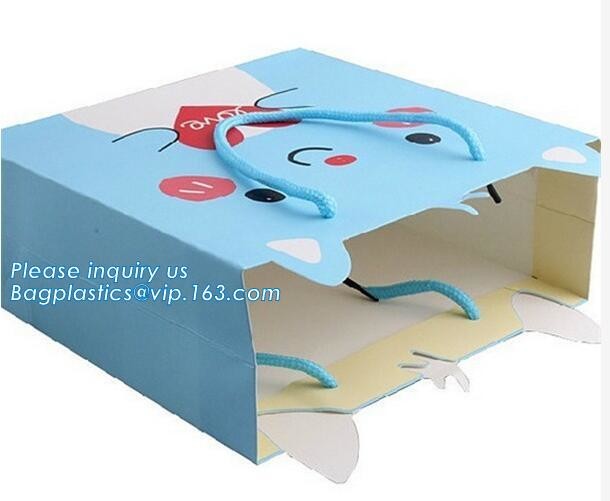 Luxury paper bags with handles Different Sizes,250gsm art paper shopping carrier bag custom printing with handle rope