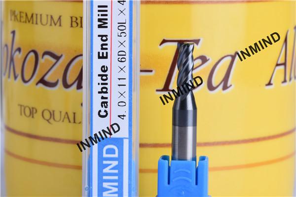 Power Shank 4*11*6D*50L*4F , 6mm shank , AlTiN Coating Square drill end mill 4