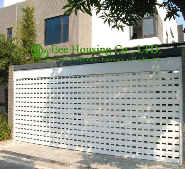 White Color Remote Control Aluminum alloy rolling garage door, Powder coating