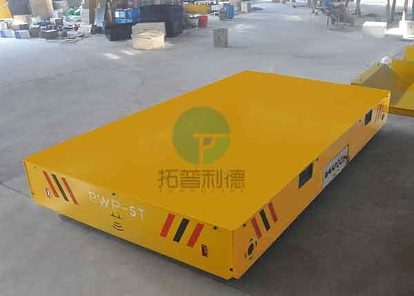 30t Warehouse Mold Handling Transfer Steel Floor Steerable Bogie