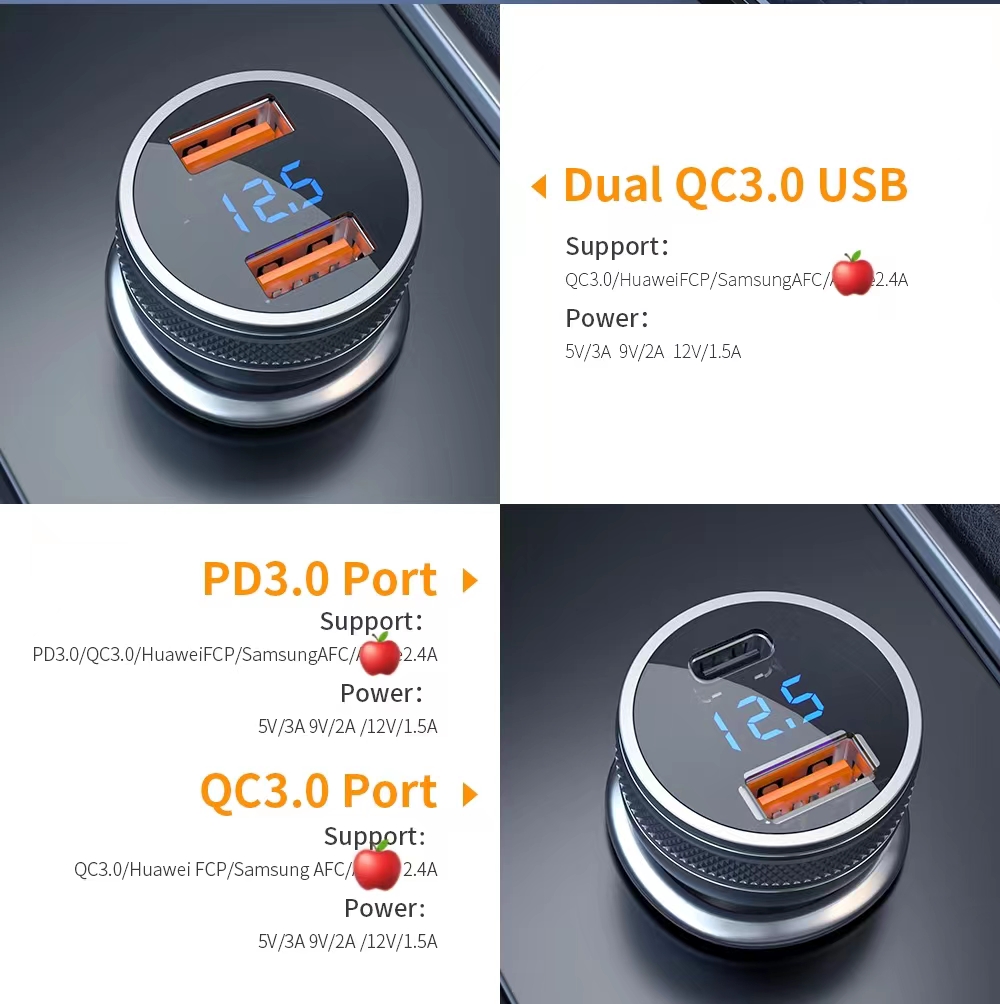 Essager 2021 KINGKONG Best Selling 36W Car Charger PD 3.0 QC3.0 2U Electric Car Charger