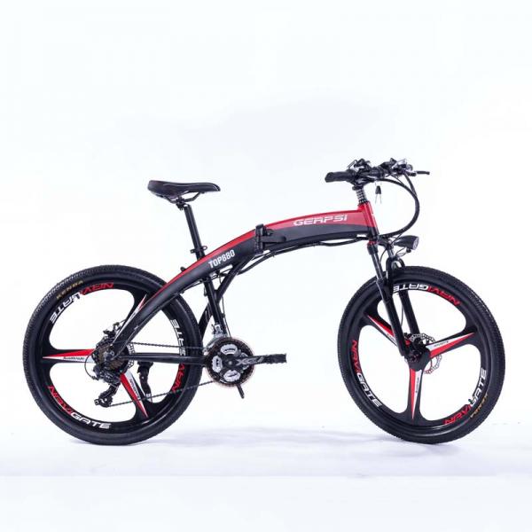 Foldable 26 Inch Electric Bicycle 250W Integrated Wheel 36v Battery