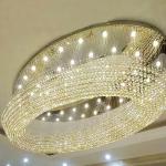 Brass Crystal Halo Chandelier Pendant Light 110V-220V OEM ODM