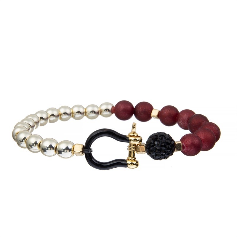 Unisex Enamel Colorful Charm Stretchy Stacking Bracelets Glass Beaded Christmas Gift