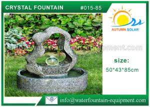 China Granite Water Cast Stone Garden Fountains With Crystal Ball Outdoor Ornament on sale
