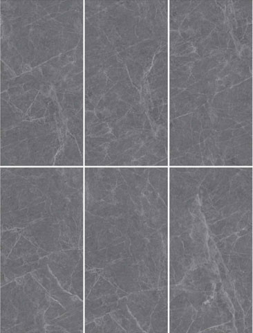 600x1200mm Wear-Resistance Dark Gray Matte Antique Outside Curtain Background Wall Tile For Restaurant And Decoration