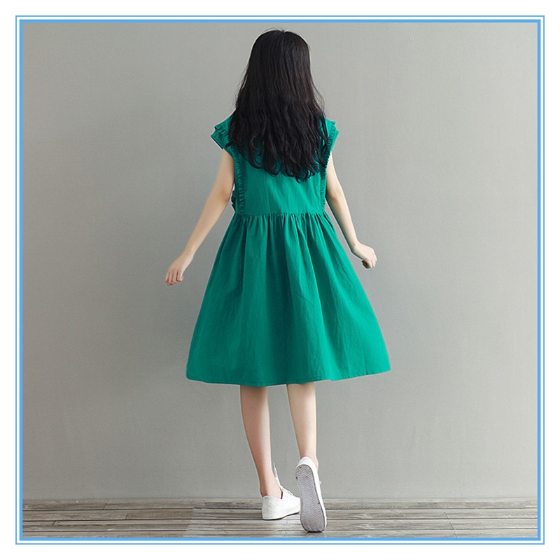 Fashion Loose Style Casual Women Plus Size Dresses Fat Girls Clothing