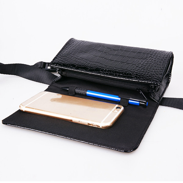 Travel Waterproof Waist Bag Short Wallet Length With Genuine Leather Lining