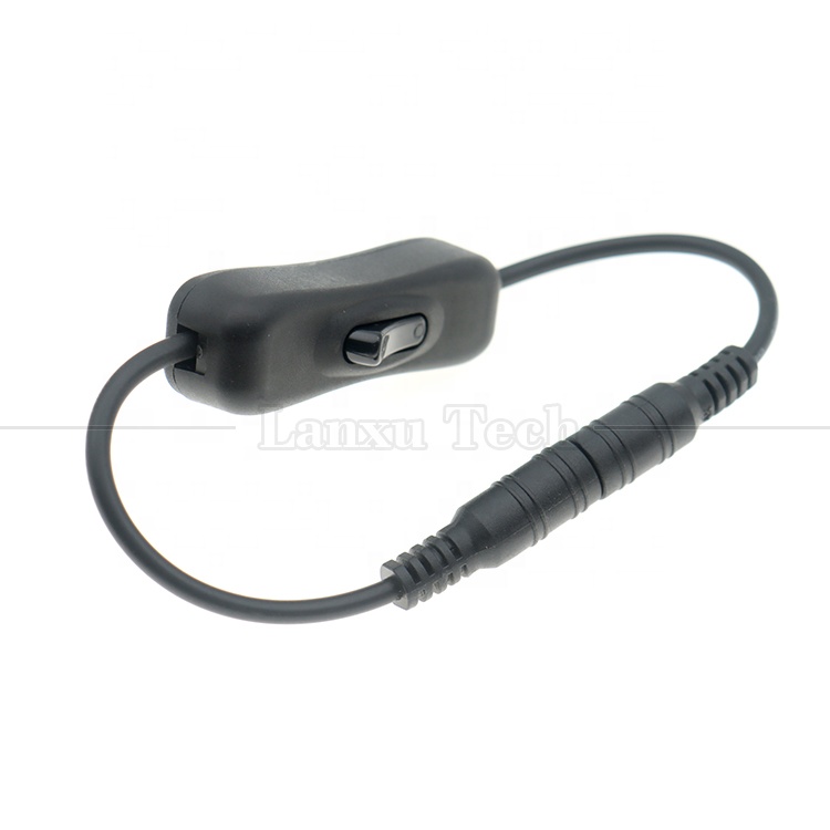 12V 24V Male to Female 5.5x2.1mm DC Jack on off 304 Switch Cable for LED Strip Lamp