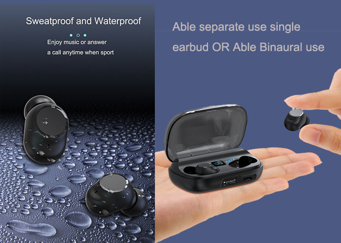1H Charging Magnetic Bluetooth Earbuds Handsfree Earphone With Mic A2DP