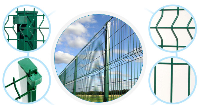 OEM Black 10ft High Welded Wire Mesh Fencing Clear View