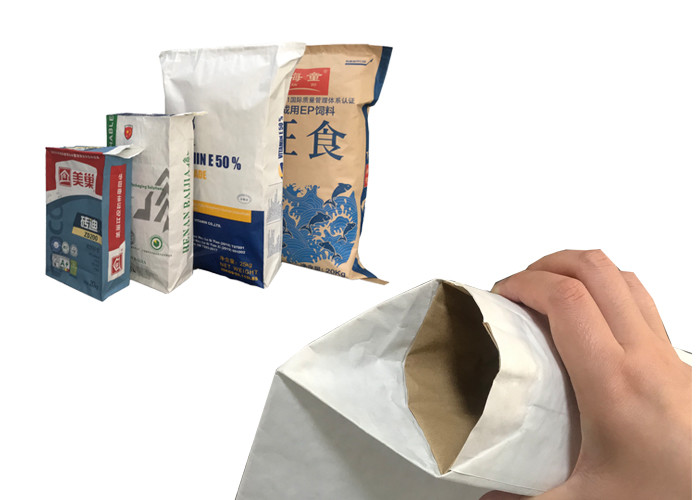 Chemical Pasted Valve Multiwall Paper Bags Custom Printed 15kg 20kg