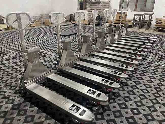Stainless Steel Capacity 2000kg Manual Pallet Truck With Weighing Scale