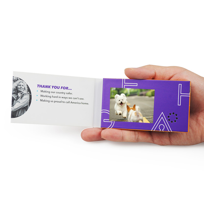 5 Inch digital lcd tft screen video brochure catalogue custom print LCD brochure