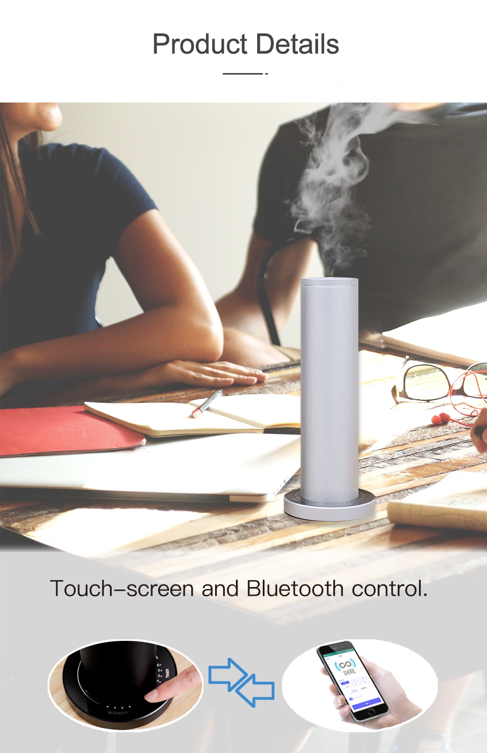 HOMEFISH PET Waterless Aroma Scent Diffuser Machine Tower 100ml