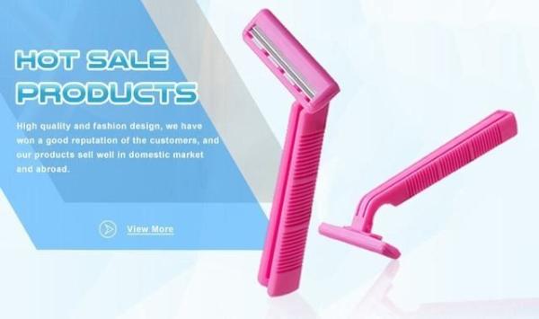 ISO Approved Disposable Shaving Razor , No Burn Dual Blade Ladies Disposable