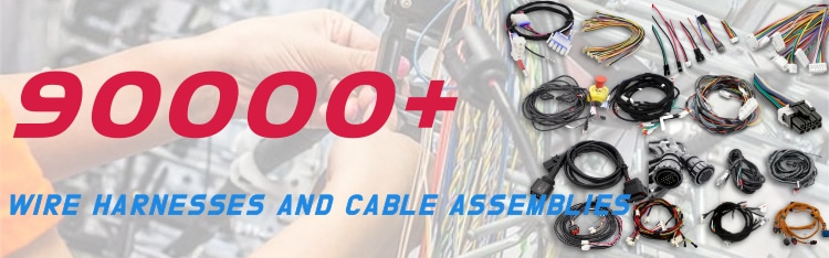 ISO9001/CE/ROHS Certified Solder Wire Harness for Waterproof Straight Plug Power Cable