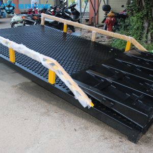 10T-10M Customized Black Segmented Portable Loading Docks Hydraulic Dock Ramp
