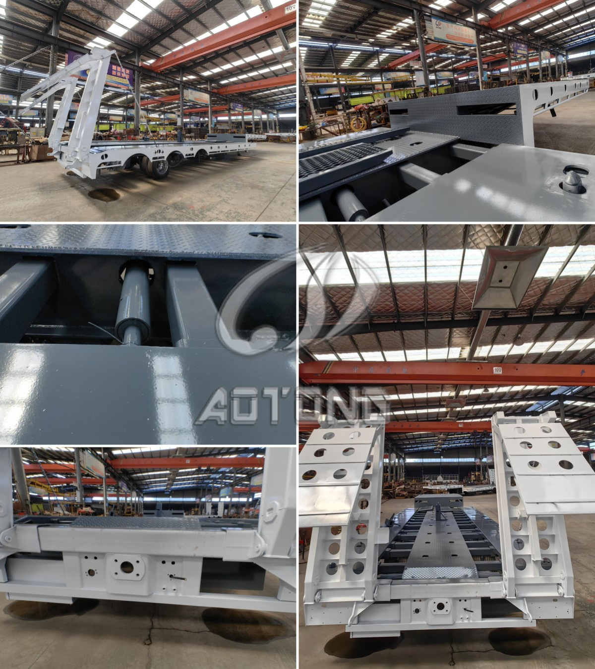 Air Suspension 3 Axle Drop Deck Low Bed Semi-Trailer 14600mm Length for Australia Market