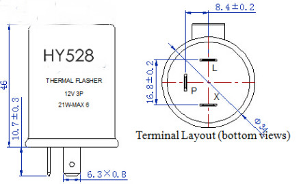 Red Round Electronic Signal Motorcycle Led Flasher With 12V DC Working Voltage 14089936
